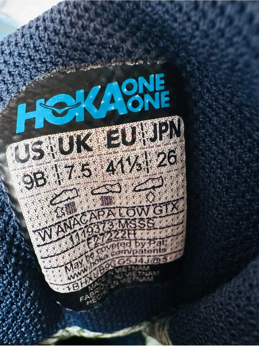 Hoka Anacapa Low Women's Blue and Gray GTX Trail Sneaker - Picture 8 of 10
